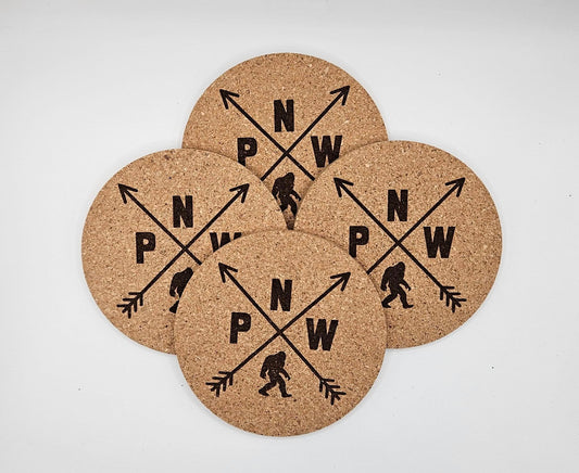 PNW Coasters w/Sasquatch